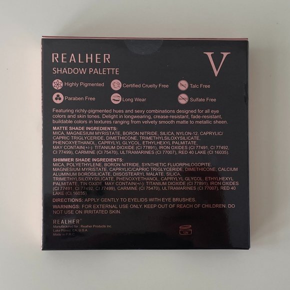 REALHER "CONQUER FROM WITHIN" EYESHADOW PALETTE V New - Picture 5 of 5